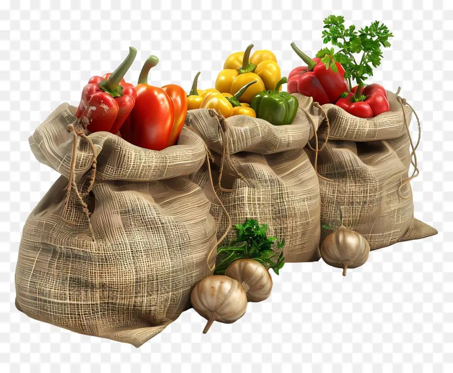 Bolsas Con Verduras，Verduras PNG