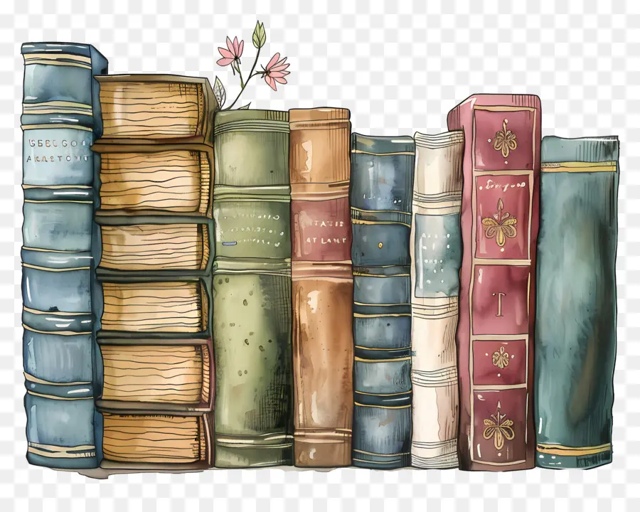 Fila De Libros，Libros PNG