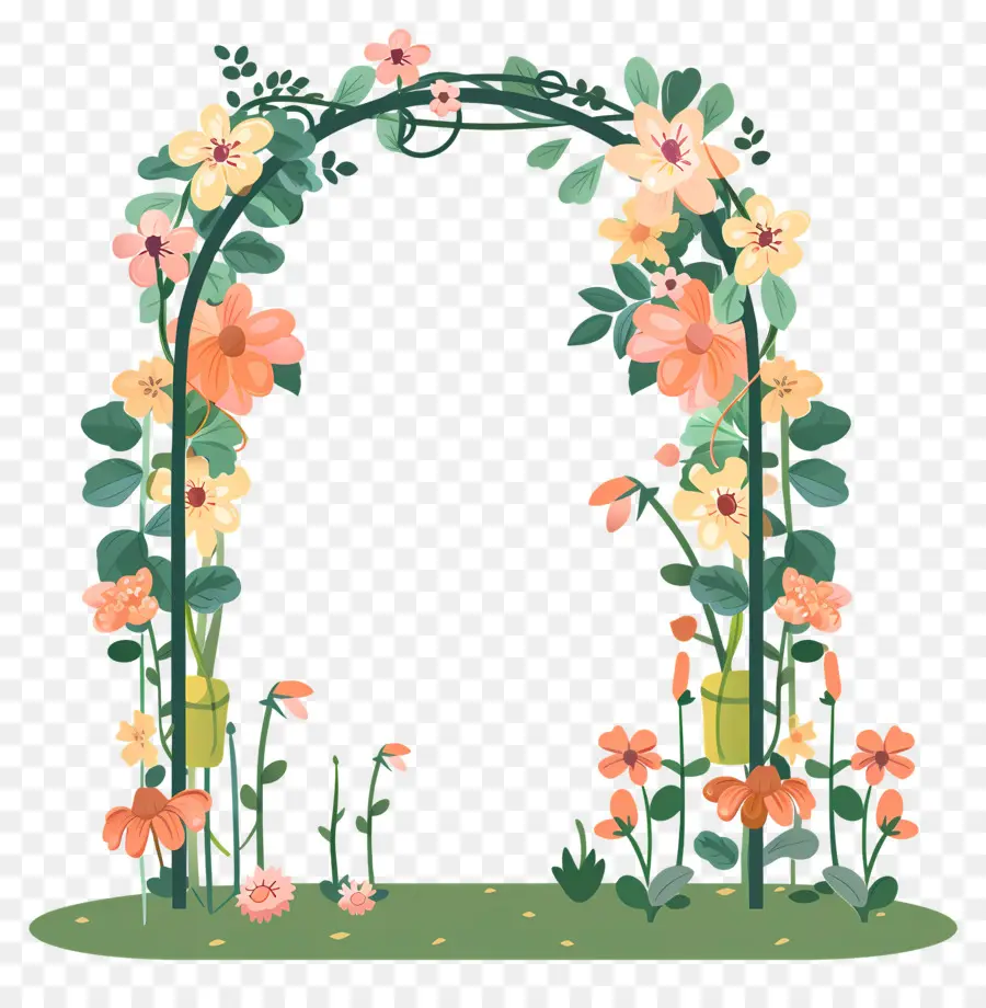 Arco Del Jardín，Arco De Flores PNG