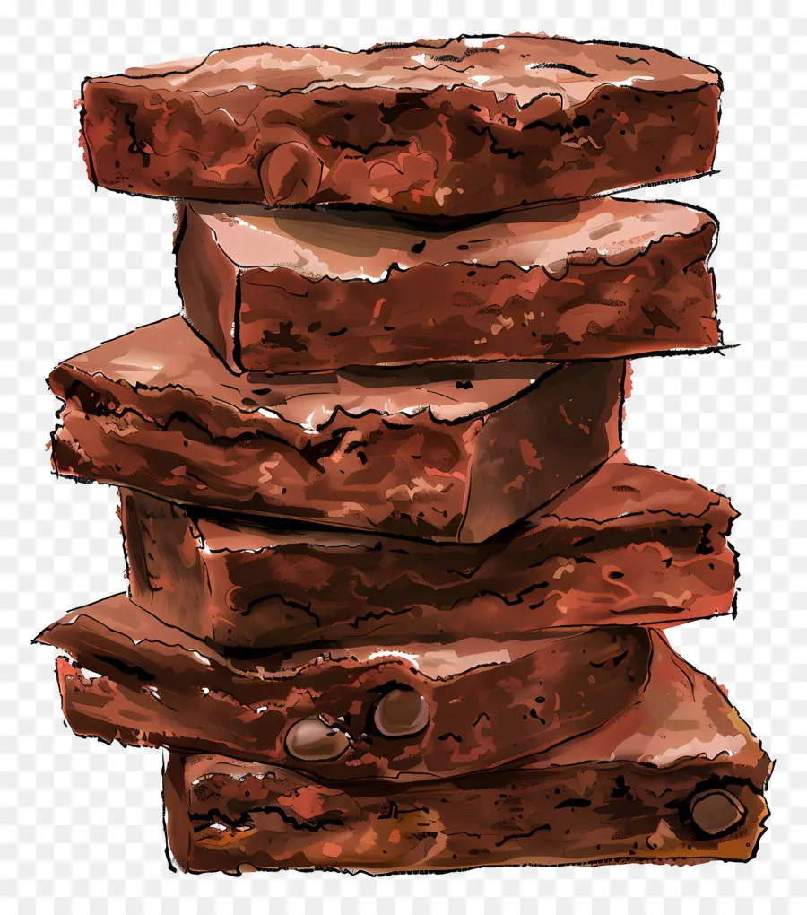 Pila De Brownies，Brownies PNG