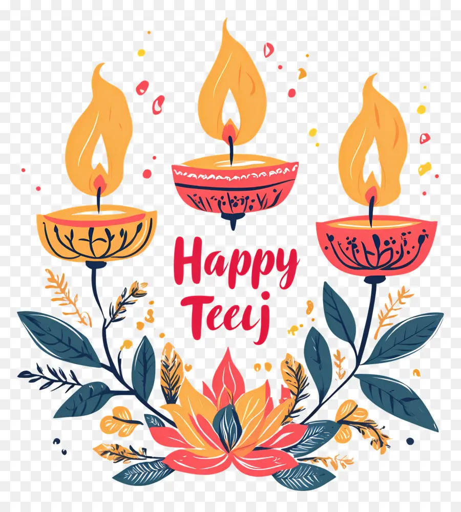 Feliz Teej，Velas PNG