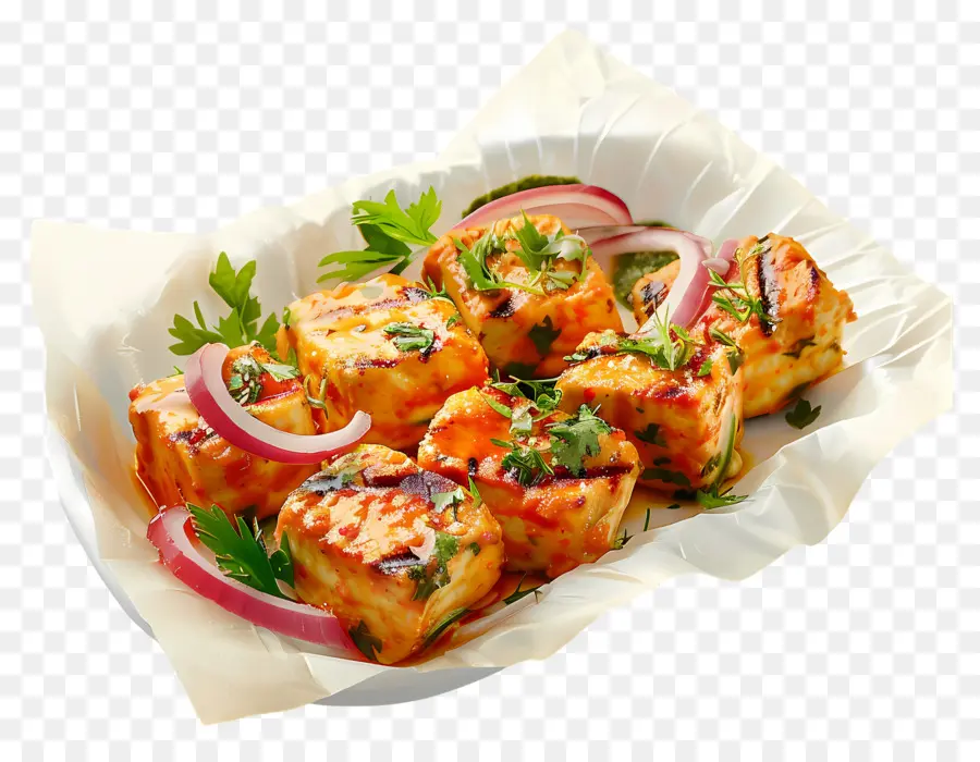 Paneer Tikka，Cocina India PNG