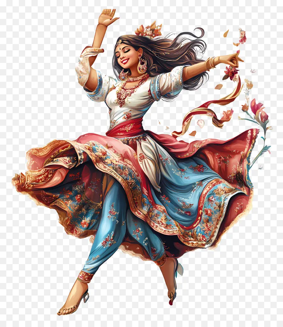 Feliz Teej，Mujer Bailando PNG