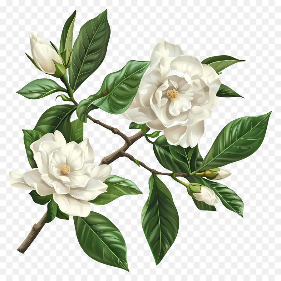 Flores De Gardenia Blanca，Flores Blancas PNG