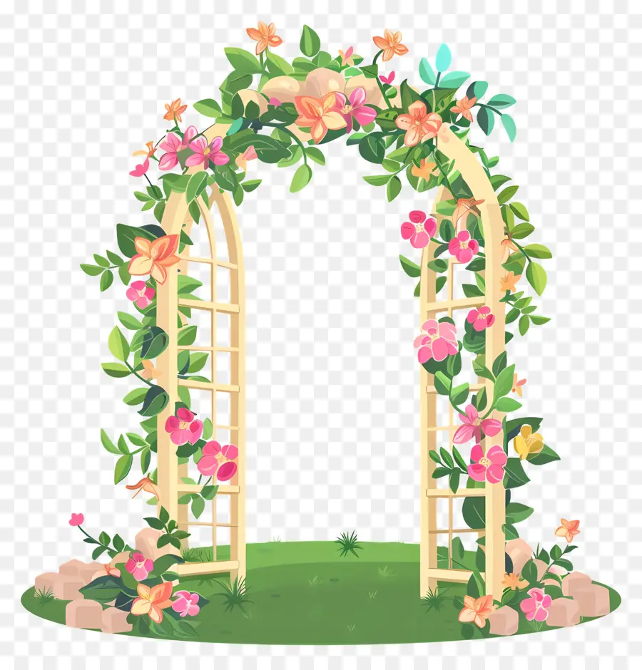 Arco Del Jardín，Arco De Flores PNG