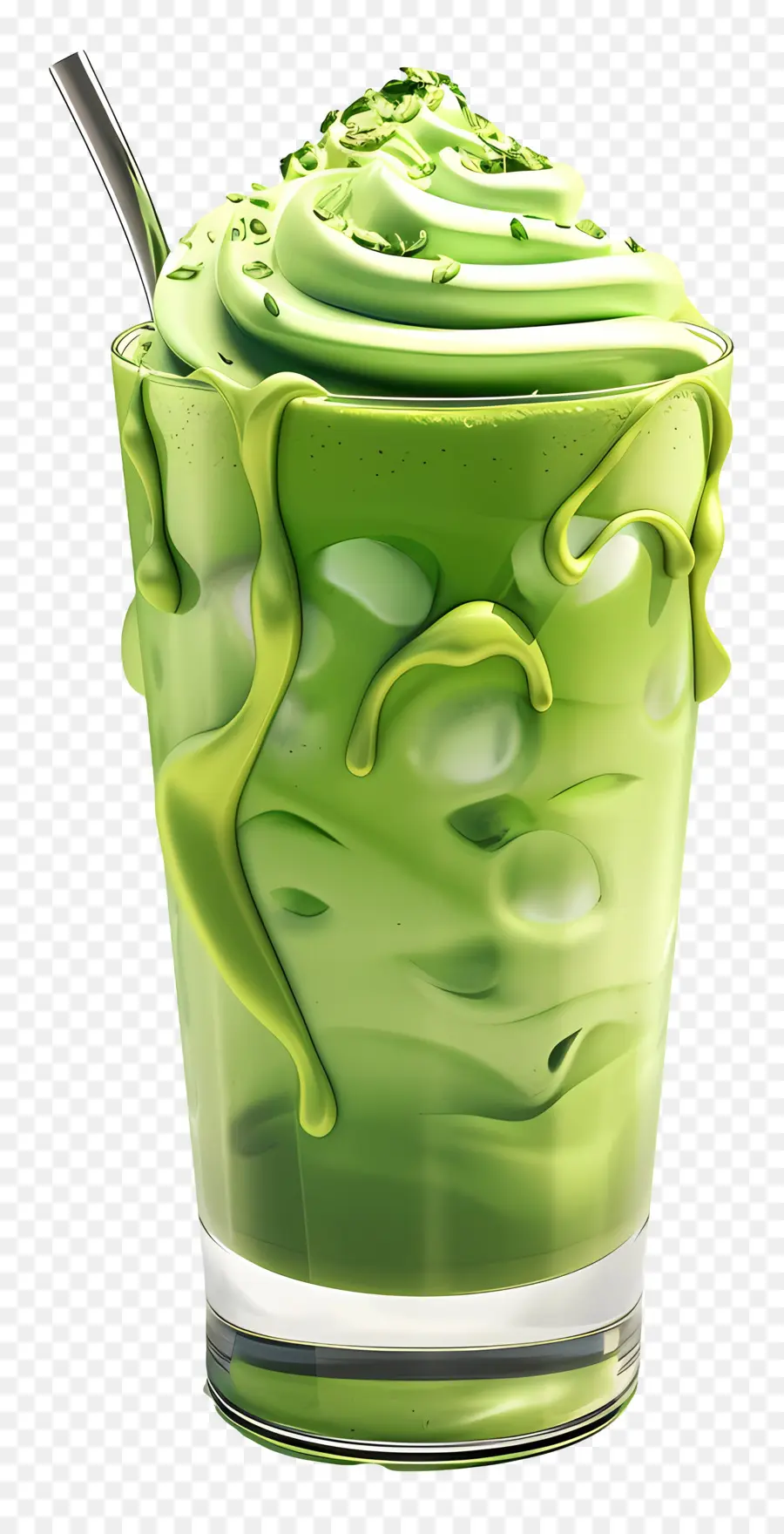 Bebida Matcha，Matcha Latte Helado PNG