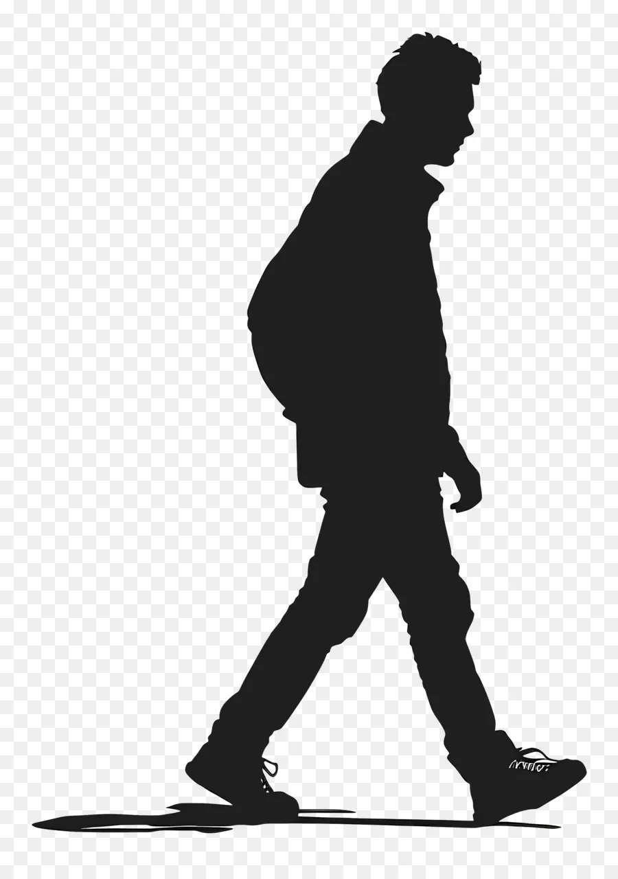 Silueta De Hombre Caminando，Silueta Caminando PNG