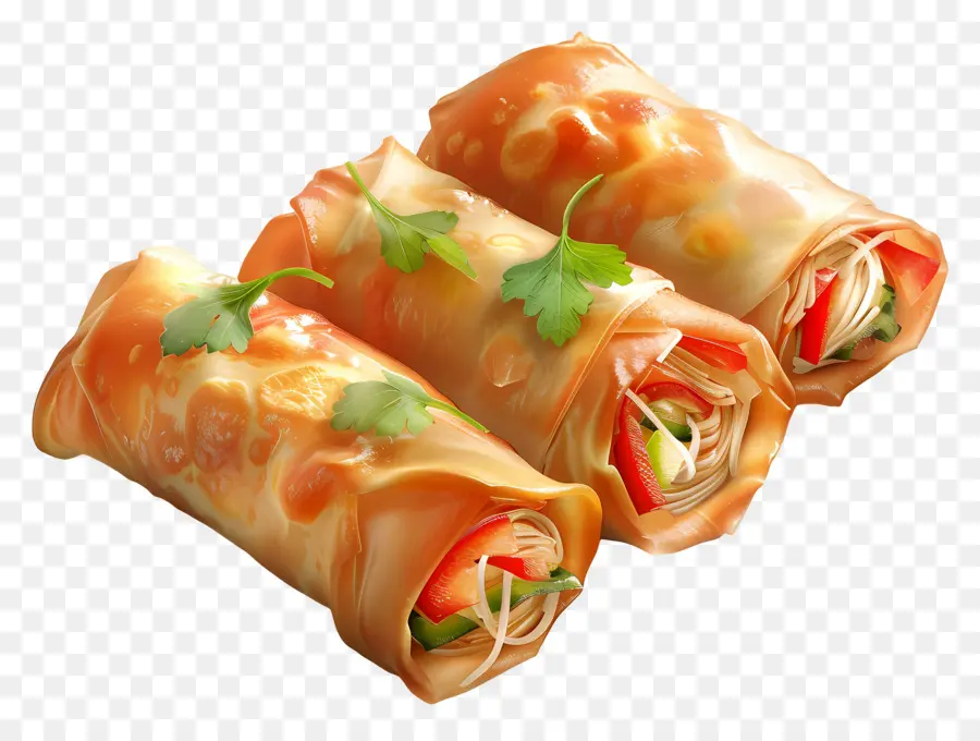 Rollitos De Primavera，Aperitivo PNG