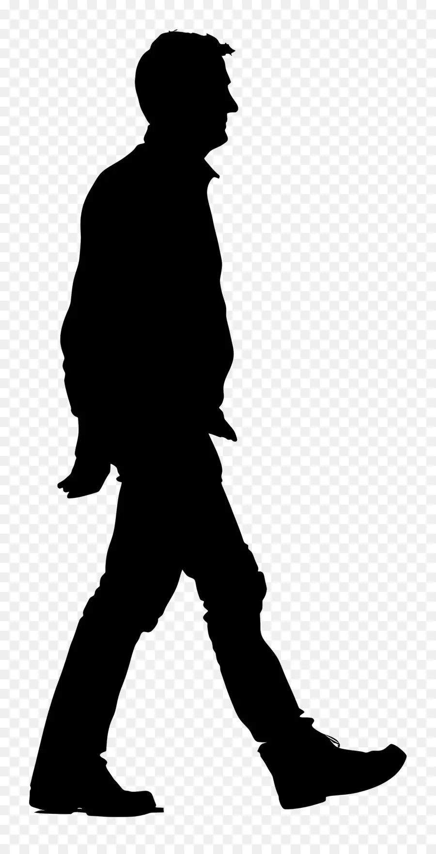 Silueta De Hombre Caminando，Silueta PNG