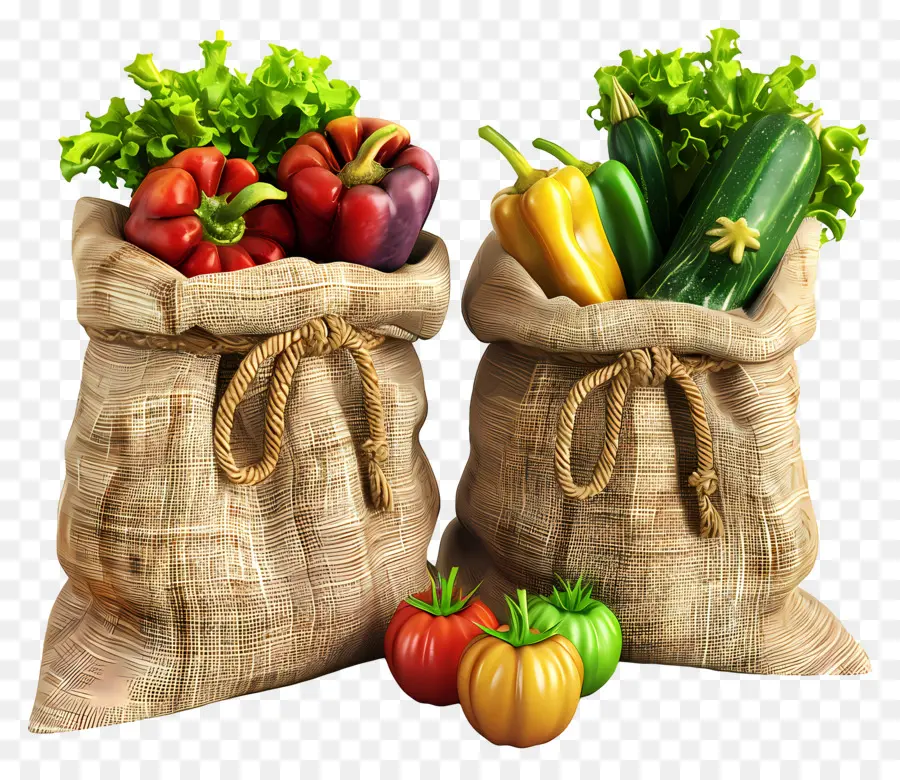 Bolsas Con Verduras，Verduras PNG