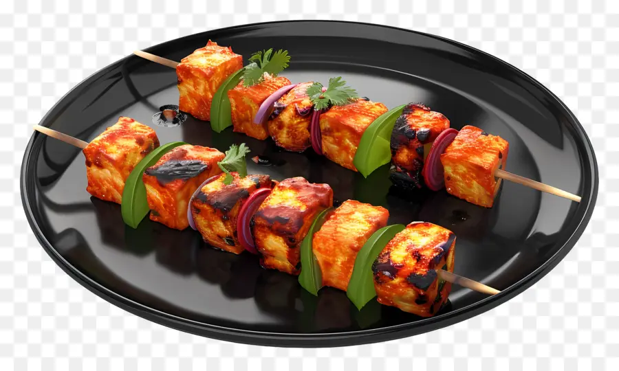 Paneer Tikka，Brochetas A La Parrilla PNG