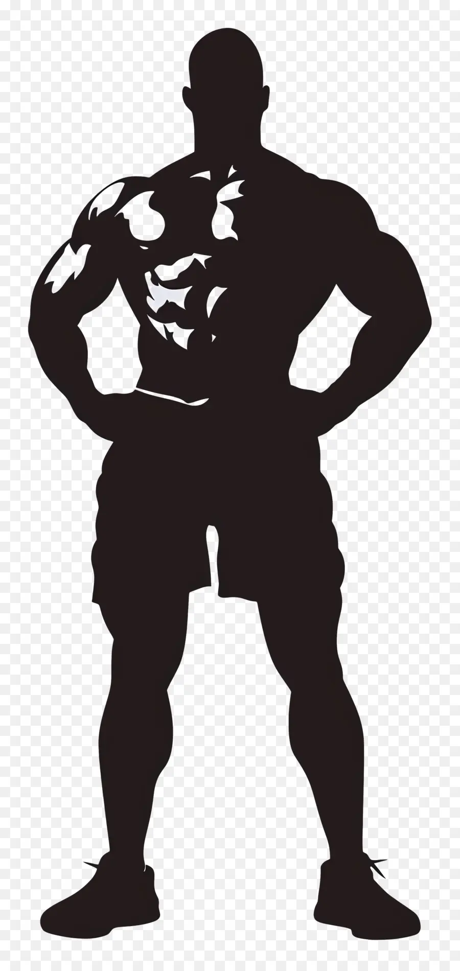 Silueta De Hombre Fuerte，Silueta Musculosa PNG