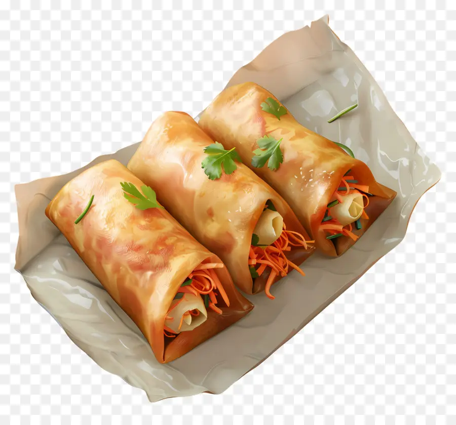 Rollitos De Primavera，Aperitivo PNG