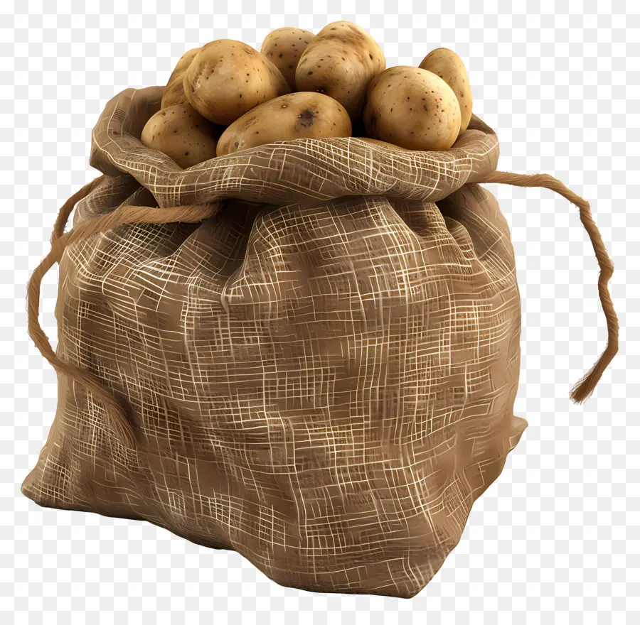 Patatas En Bolsa De Arpillera，Patatas En Un Saco PNG