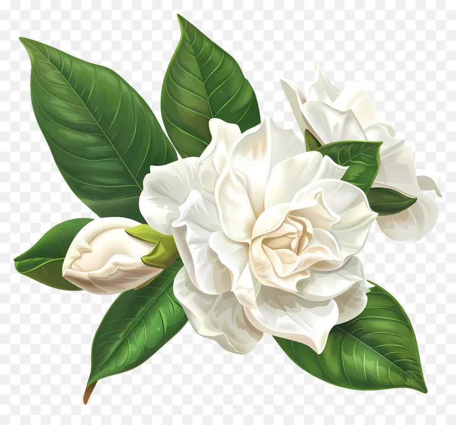 Flores De Gardenia Blanca，Flor Blanca PNG