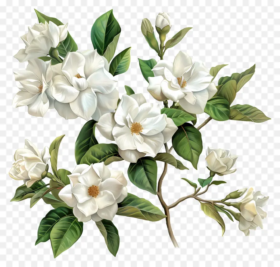 Flores De Gardenia Blanca，Flores Blancas PNG