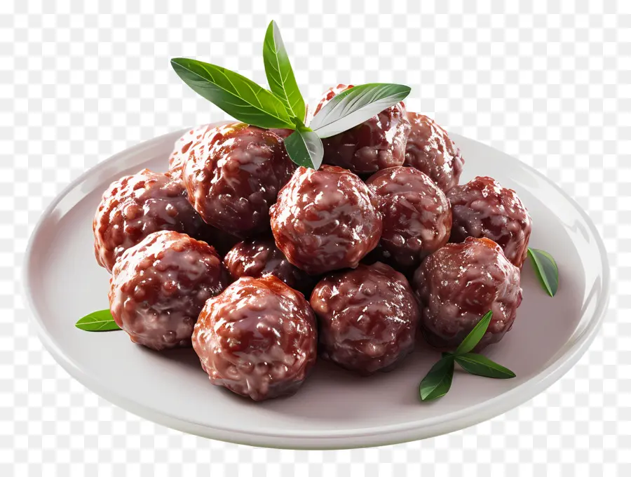 Bolas De Carne，Albóndigas En Un Plato PNG