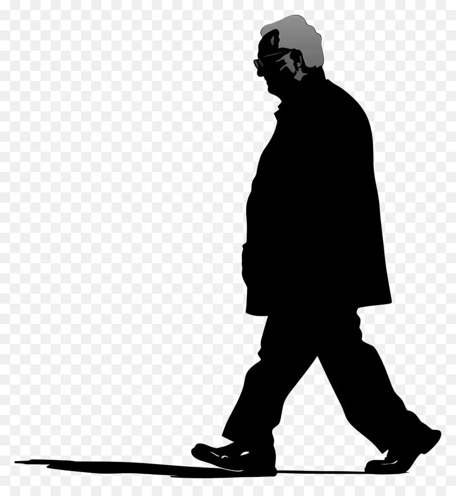 Silueta De Anciano，Hombre Caminando PNG