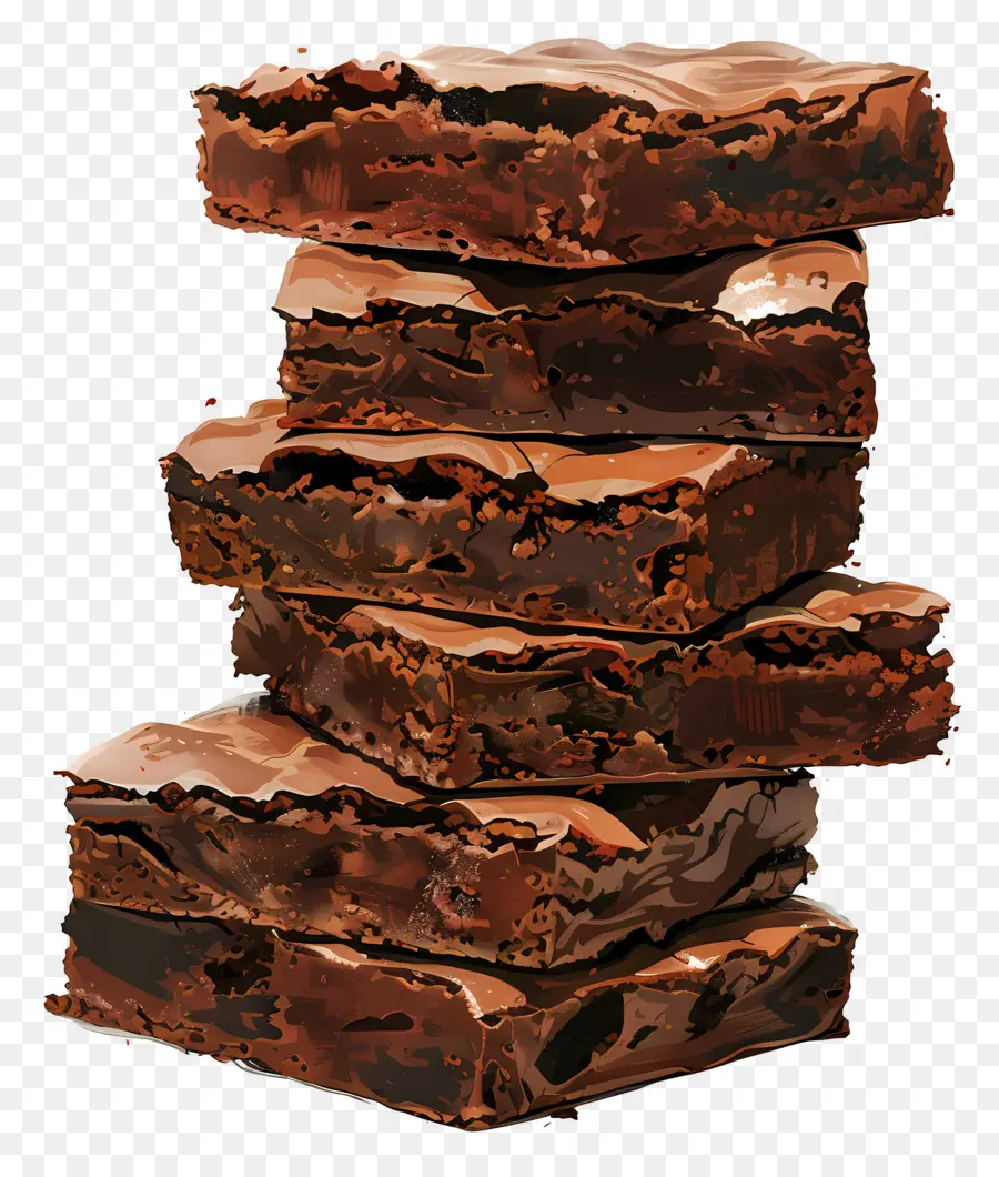 Pila De Brownies，Brownies De Chocolate PNG