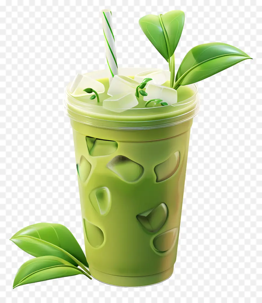 Bebida Matcha，Bebida Verde PNG