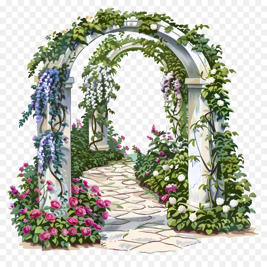 Arco Del Jardín，Hermoso Arco De Jardín PNG