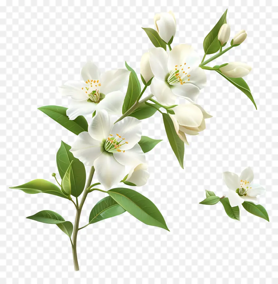 Flores De Jazmín Blanco，Flores Blancas PNG