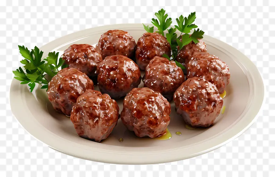 Bolas De Carne，Albóndigas En Un Plato PNG