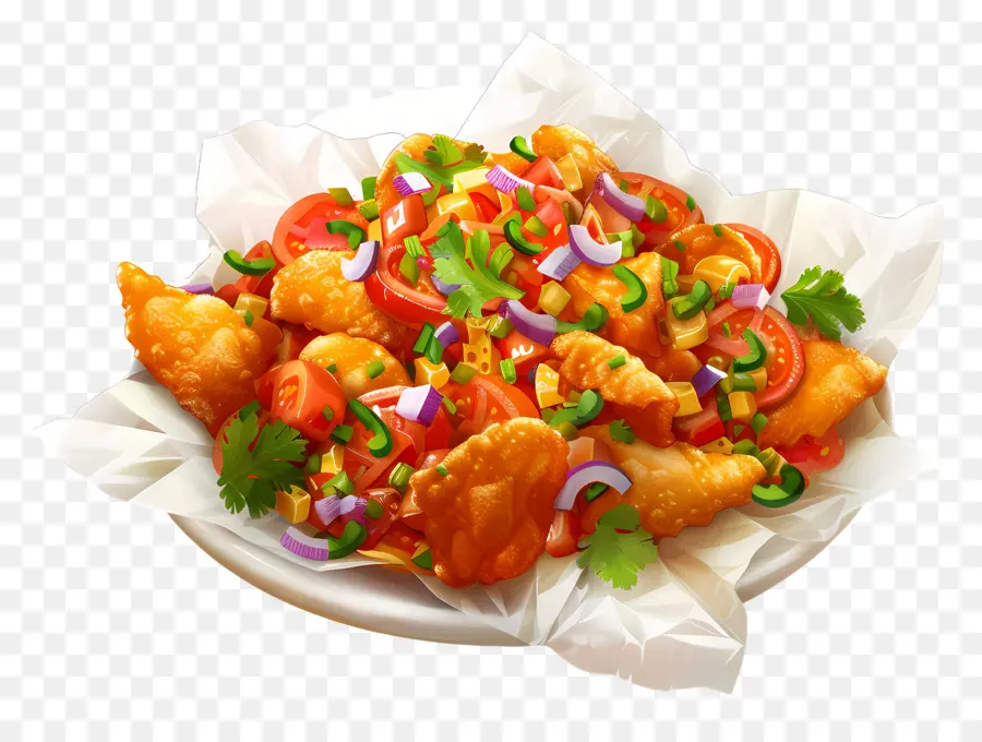 Chaat，Plato Frito PNG