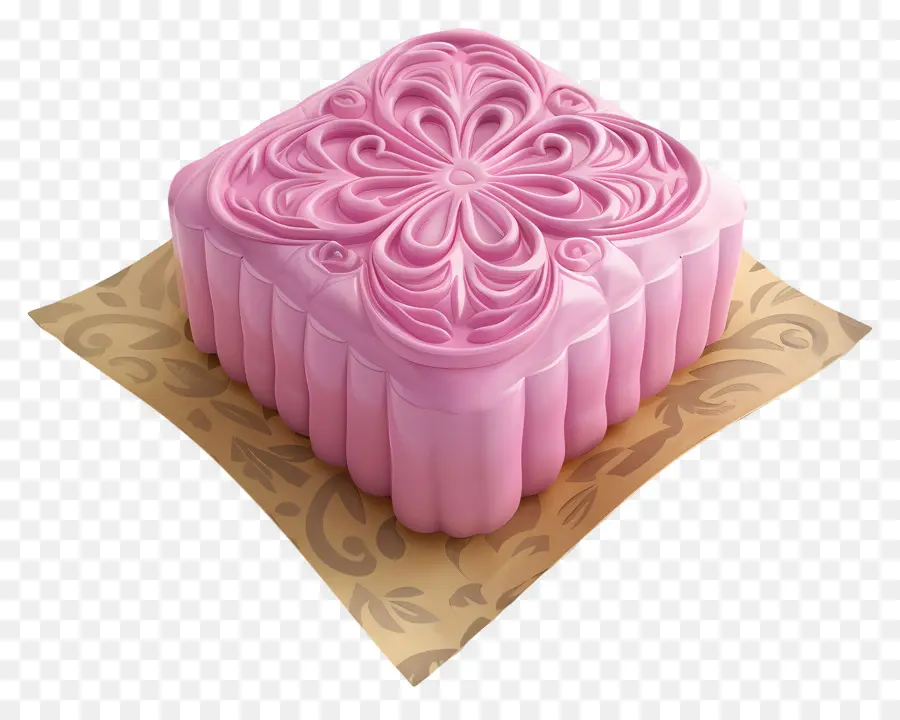 Pastel De Luna Cuadrado，Pastel De Luna Rosa PNG