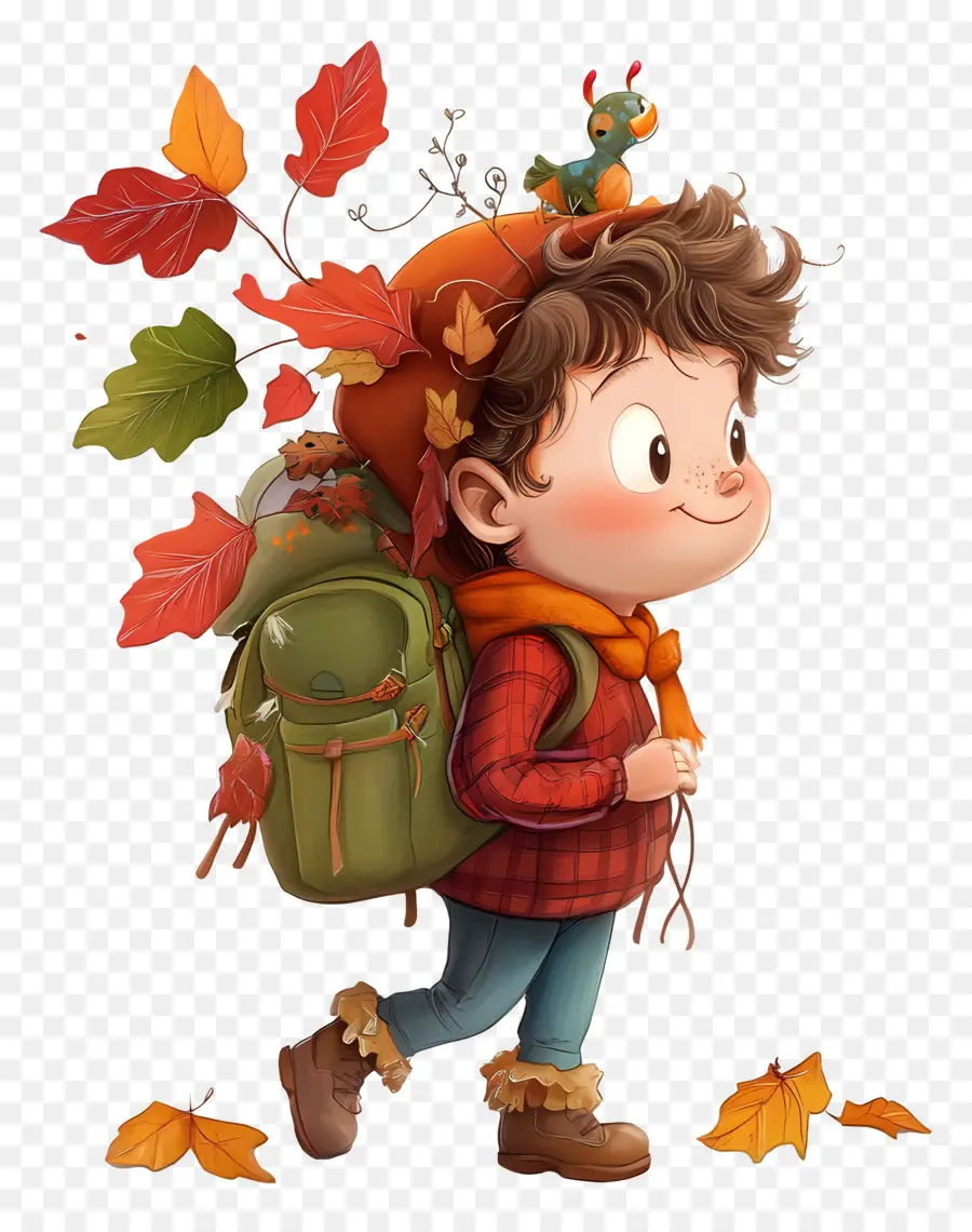 Equinoccio De Septiembre，Niño Con Mochila PNG