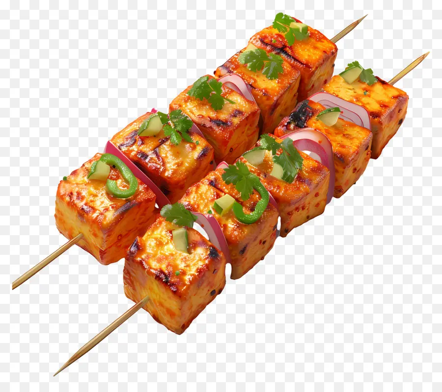 Paneer Tikka，Brochetas PNG