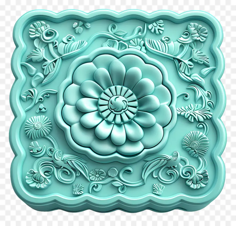 Pastel De Luna Cuadrado，Azulejo Decorativo PNG