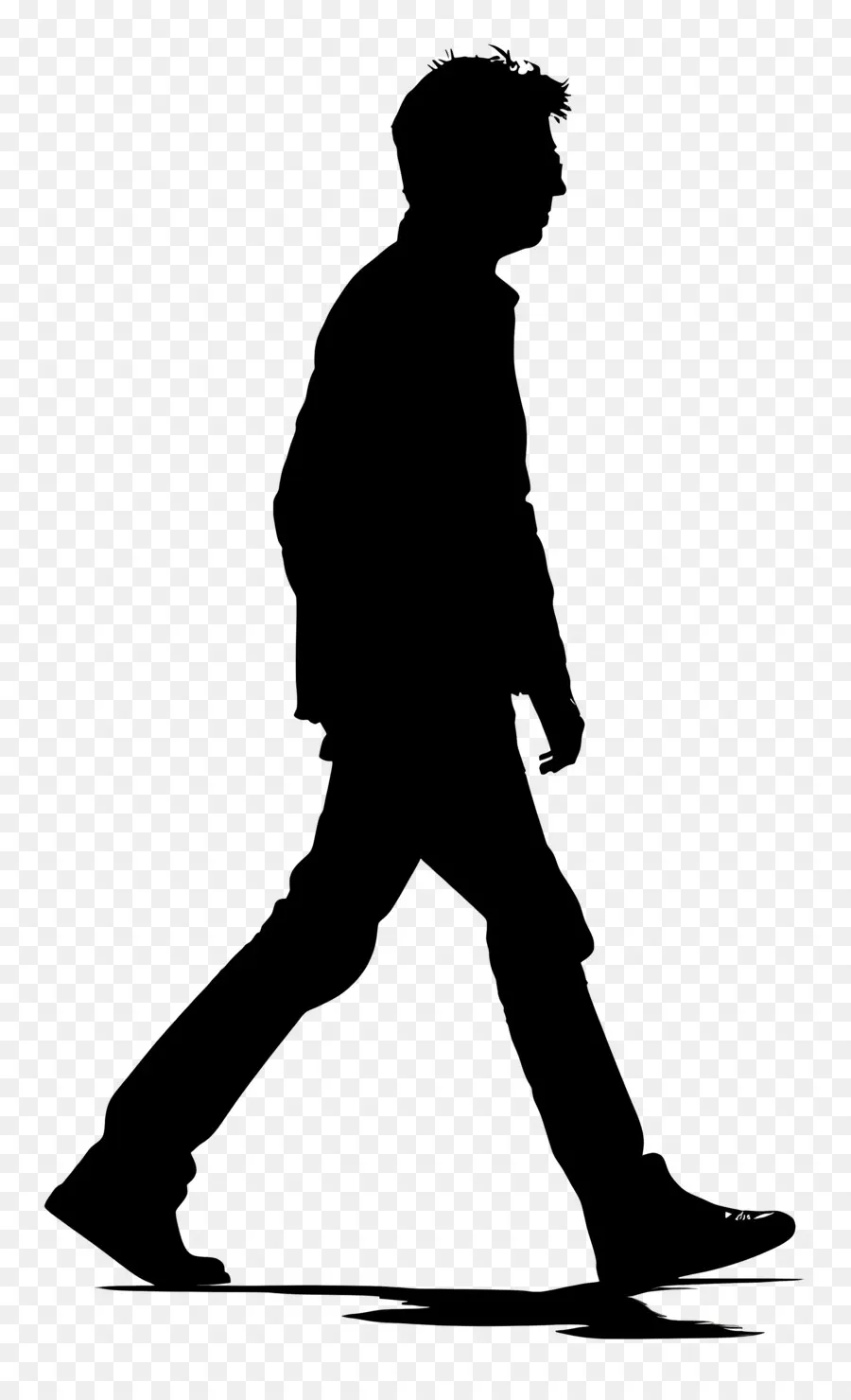 Silueta De Hombre Caminando，Silueta PNG