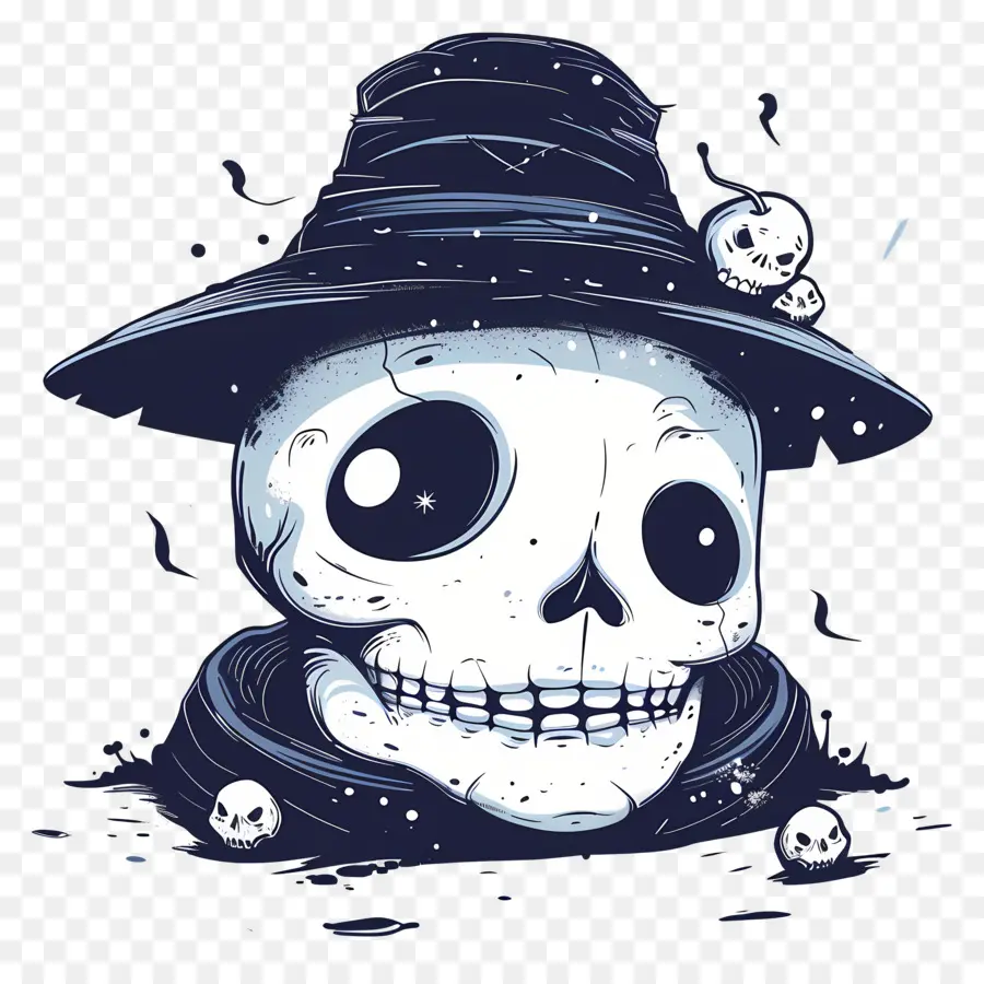 Linda Calavera，Calavera Con Sombrero PNG