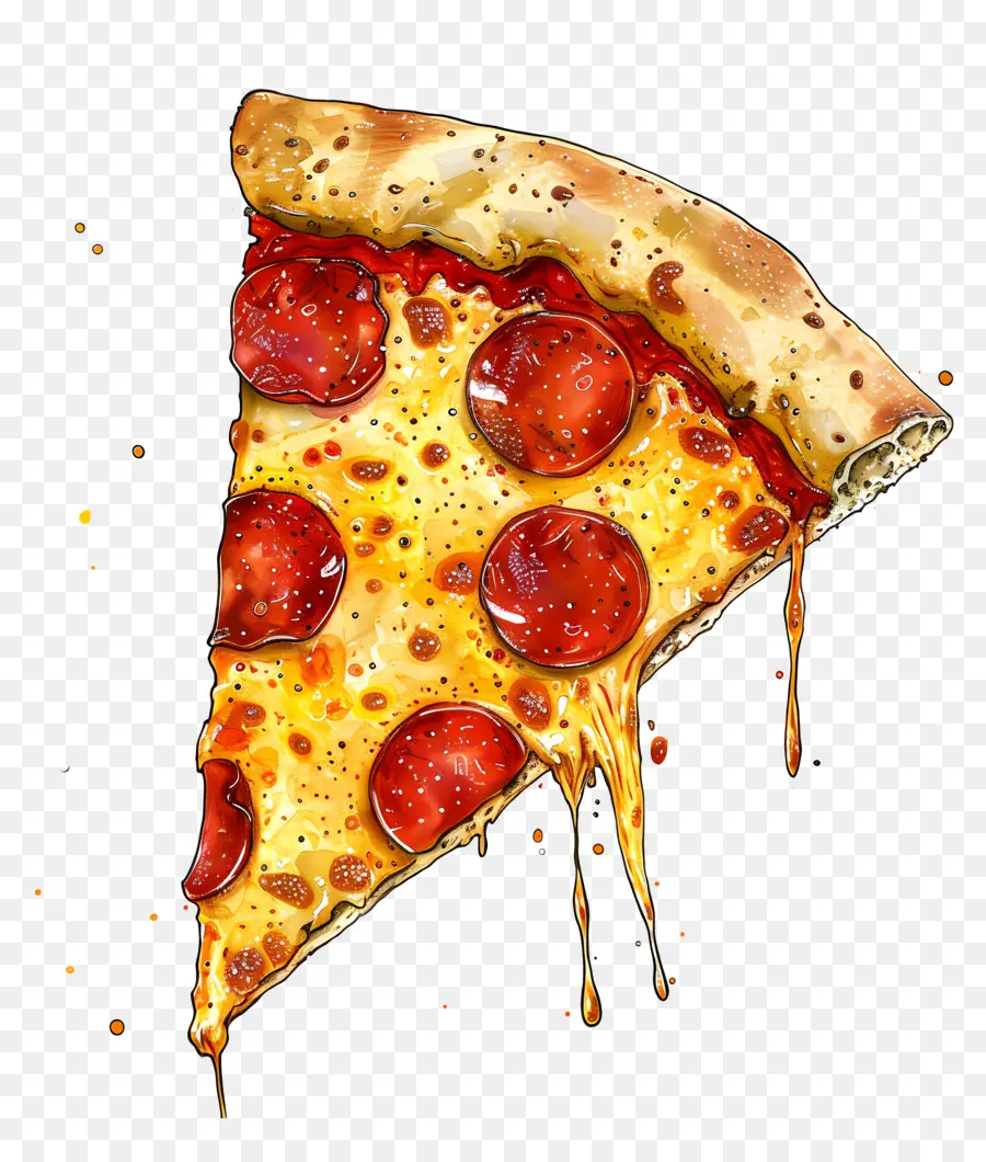 Rebanada De Pizza，Rebanada De Pizza De Pepperoni PNG