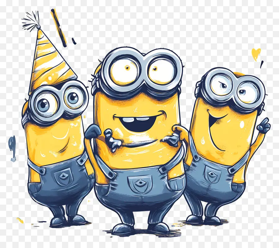 Feliz Cumpleaños，Minions PNG