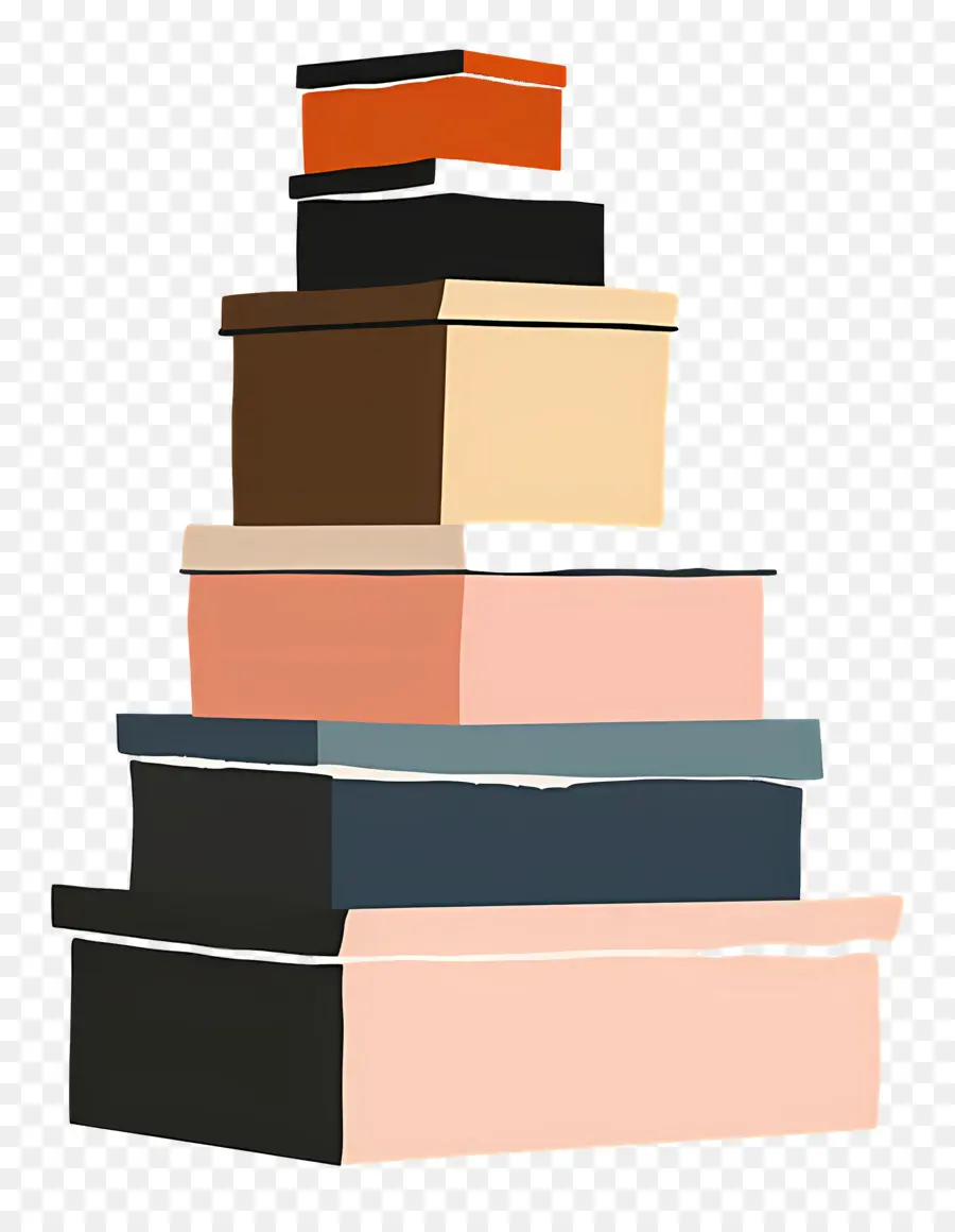 Pila De Cajas，Pila De Libros PNG