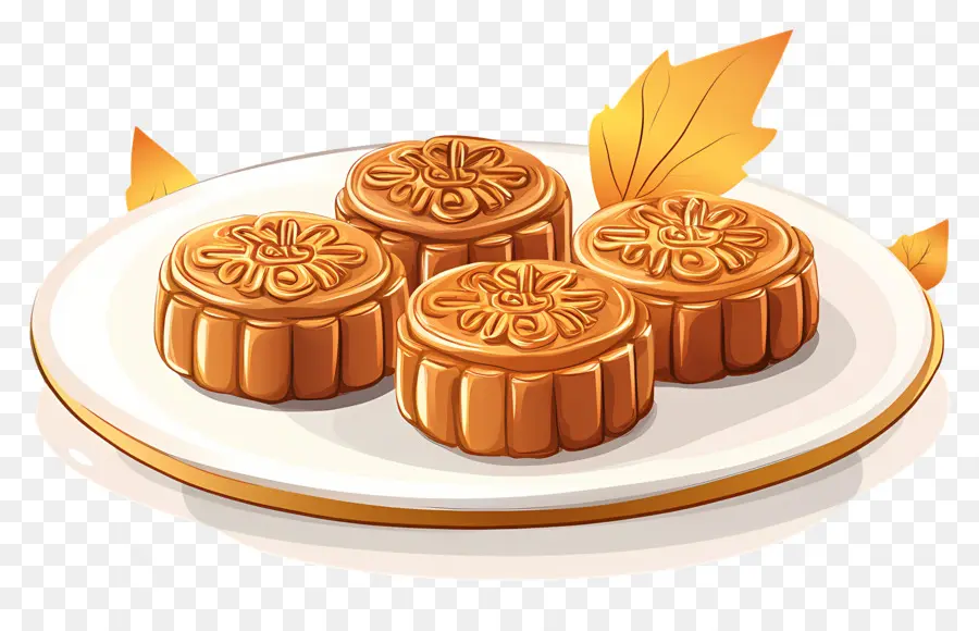 Festival Del Medio Otoño，Pasteles De Luna PNG