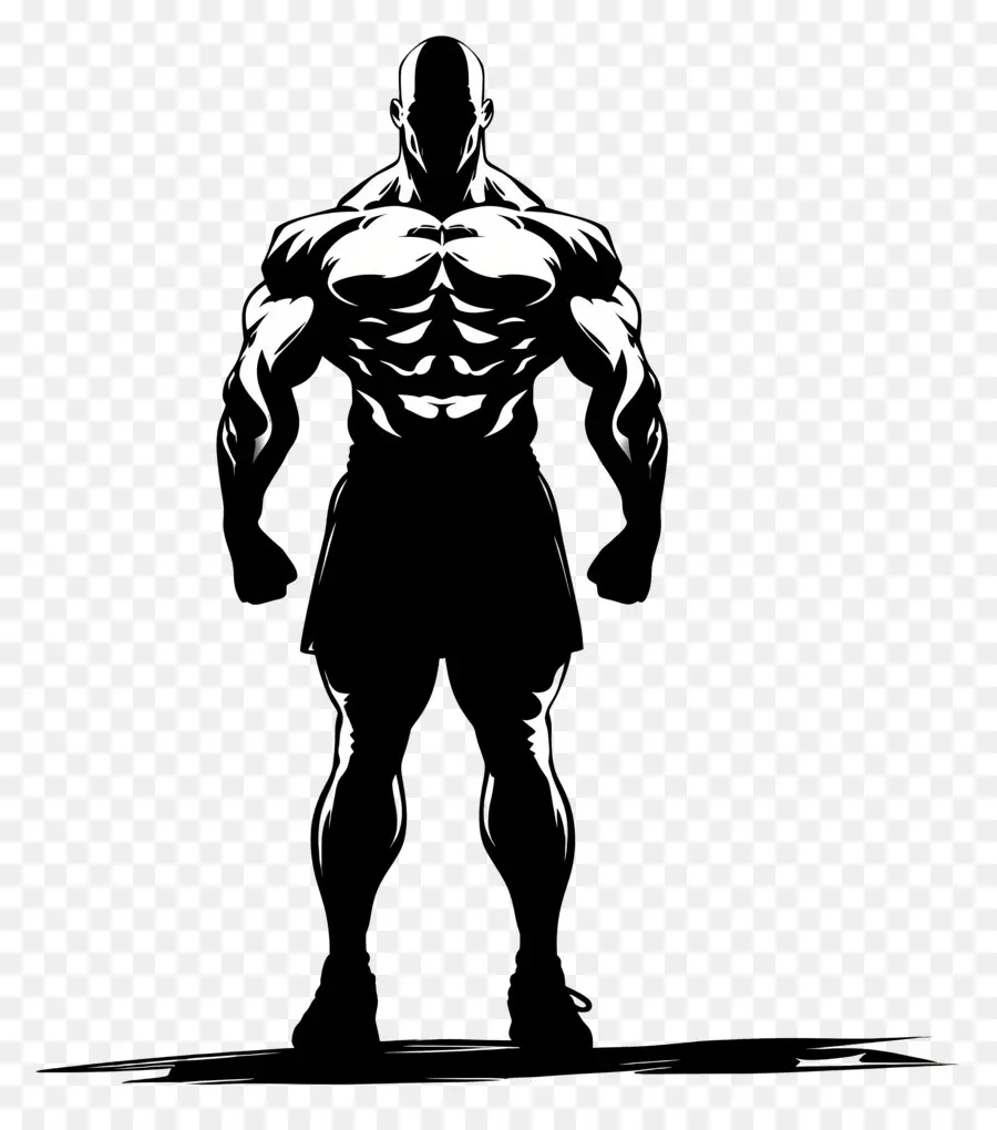 Silueta De Hombre Fuerte，Hombre Musculoso PNG