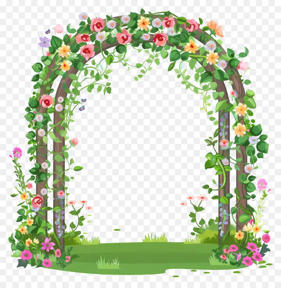 Arco Del Jardín，Arco De Flores PNG