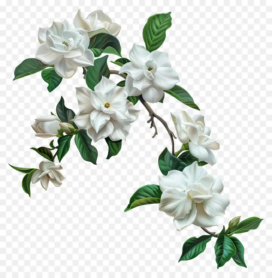 Flores De Gardenia Blanca，Flores Blancas PNG