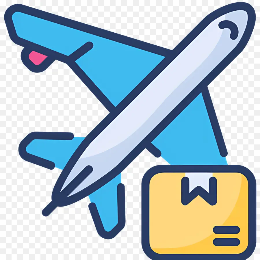 Logística，Avión Con Paquete PNG