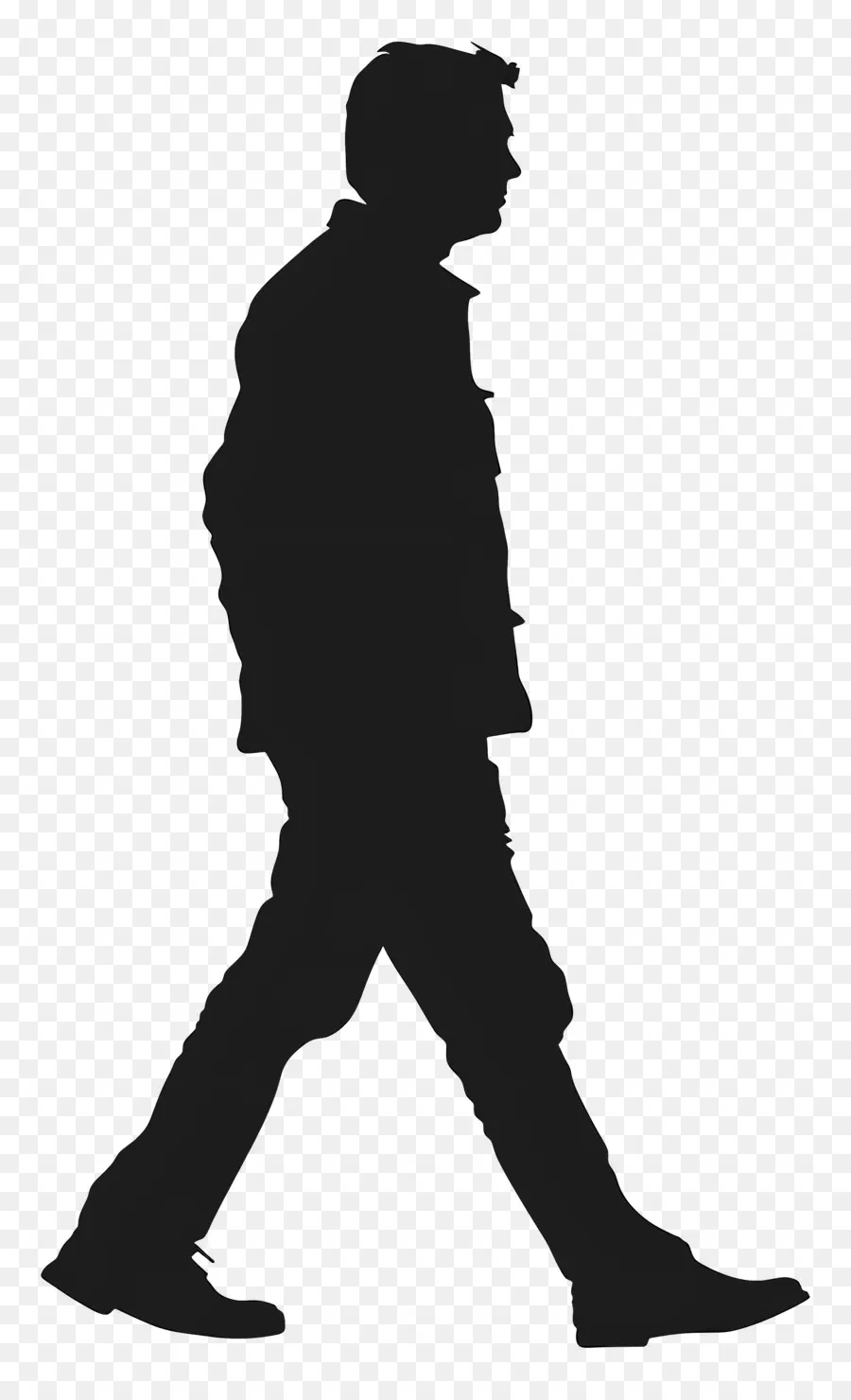 Silueta De Hombre Caminando，Silueta PNG