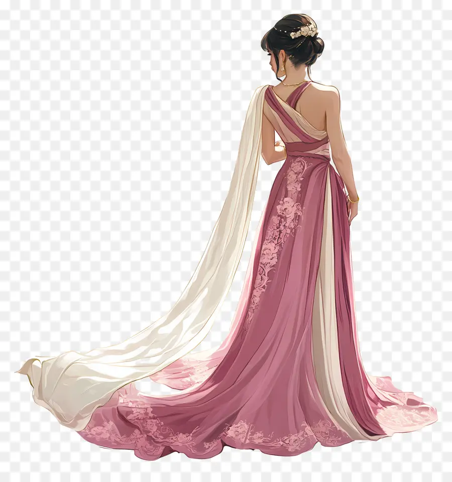 Elegancia Atemporal，Mujer Vestida PNG