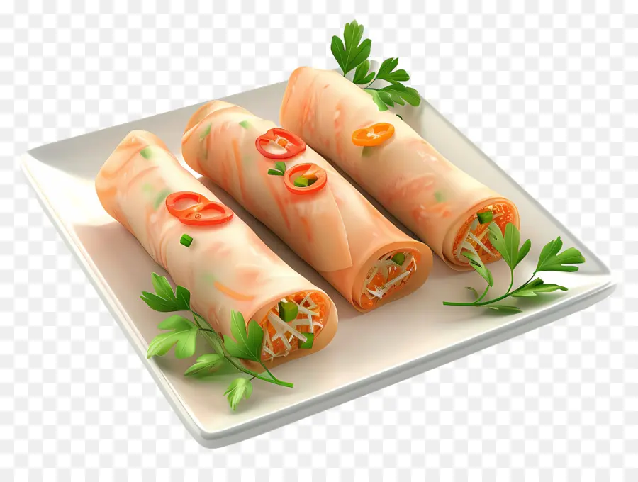 Rollitos De Primavera，Aperitivo PNG