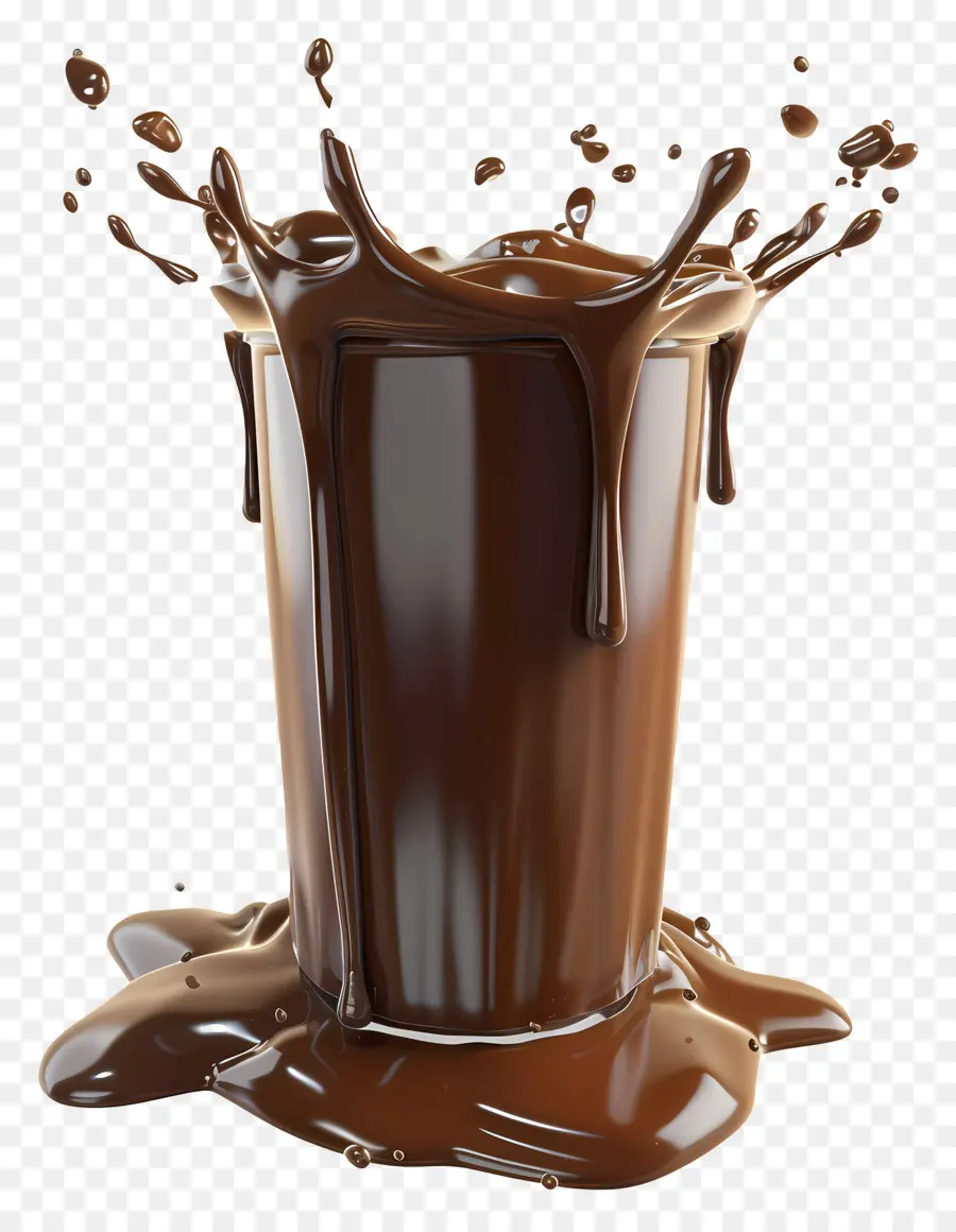 Chocolate Con Leche，Salpicaduras De Chocolate PNG