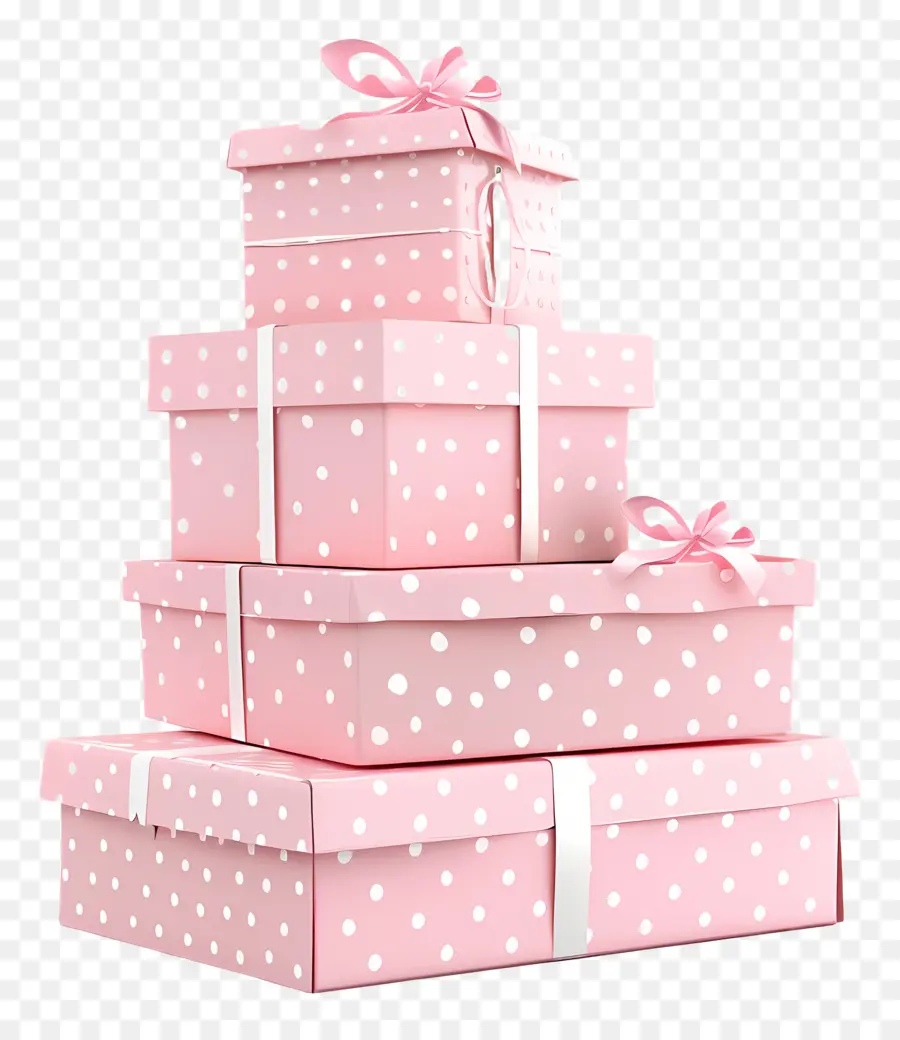 Pila De Cajas De Regalo，Regalos Rosa PNG