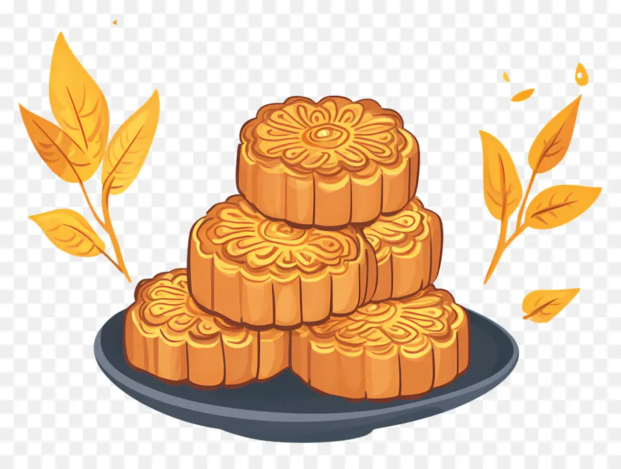 Festival Del Medio Otoño，Pasteles De Luna PNG