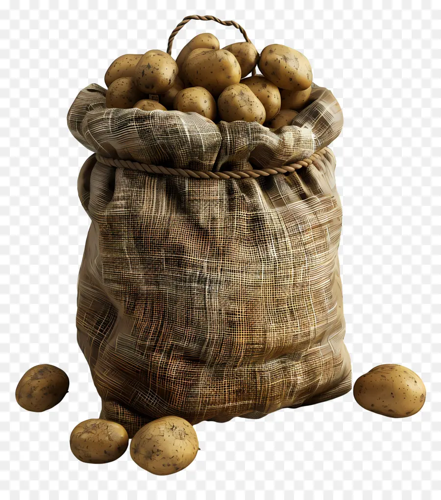 Patatas En Bolsa De Arpillera，Bolsa De Patatas PNG