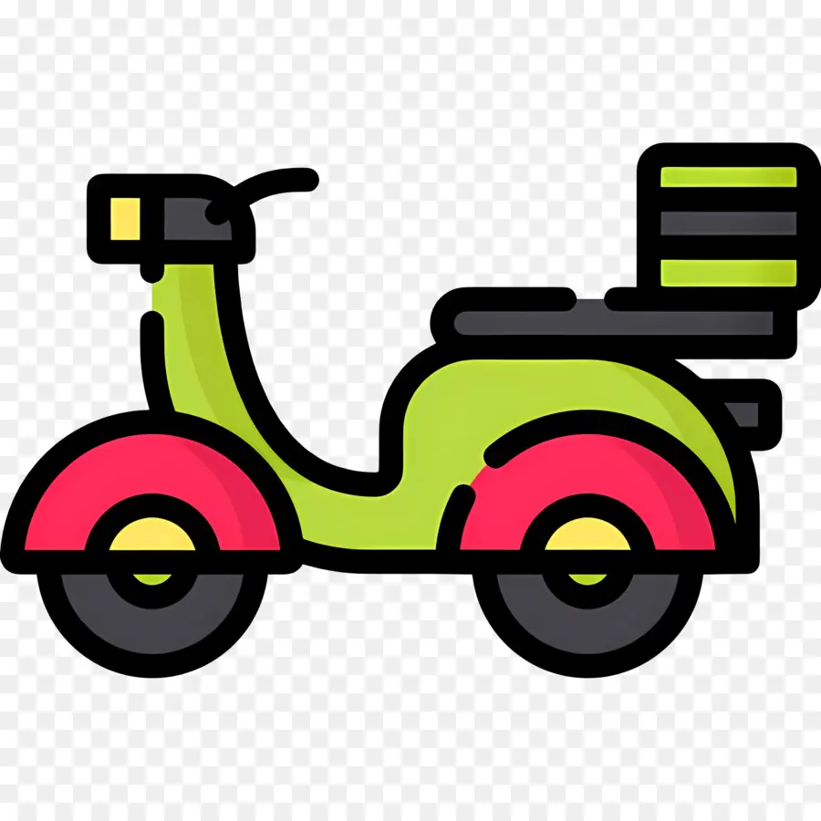 Motocicleta Antigua，Scooter Colorido PNG